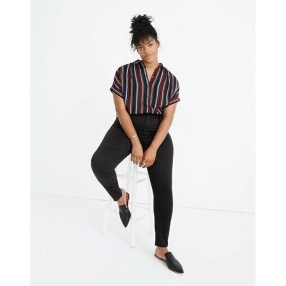 Madewell Curvy High Rise Skinny Jeans Womens 36 Petite Black J1415 NEW - Picture 1 of 7